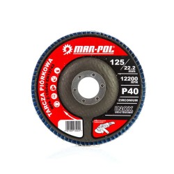 Brúsny kotúč, chlopňa, 125 mm, zirkón, P40, INOX - MAR-POL Brúsny kotúč, chlopňa, 125 mm, zirkón, P40, INOX - MAR-POL