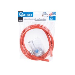 Sada na pripojenie propánovej plynovej fľaše (regulátor uhla, svorky, hadica 2 m) - GEKO Sada na pripojenie propánovej plynovej fľaše (regulátor uhla, svorky, hadica 2 m) - GEKO
