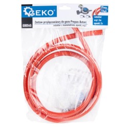 Sada na pripojenie propánovej plynovej fľaše (regulátor s manometrom, svorky, hadica 2 m) - GEKO