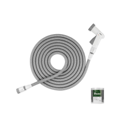 Zahradní smršťovací hadice 15–45 m, s postřikovačem, šedá - SECRET HOSE