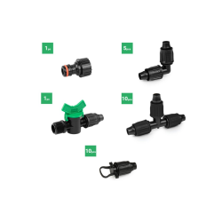 Sada 27 ks příslušenství QJ pro zavlažovací hadice 16 mm