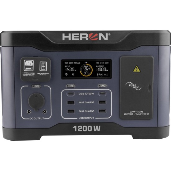 Stanice nabíjecí, 1200 W, 921 Wh - HERON Stanice nabíjecí, 1200 W, 921 Wh - HERON