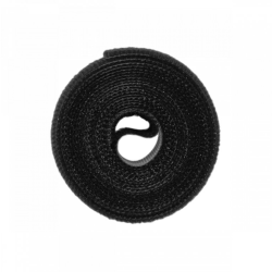 Páska na suchý zip 12 mm × 2 m, multifunkční, černá - BRADAS Páska na suchý zip 12 mm × 2 m, multifunkční, černá - BRADAS