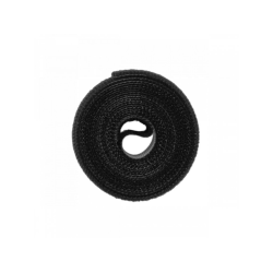 Páska na suchý zip 12 mm × 2 m, multifunkční, černá - BRADAS