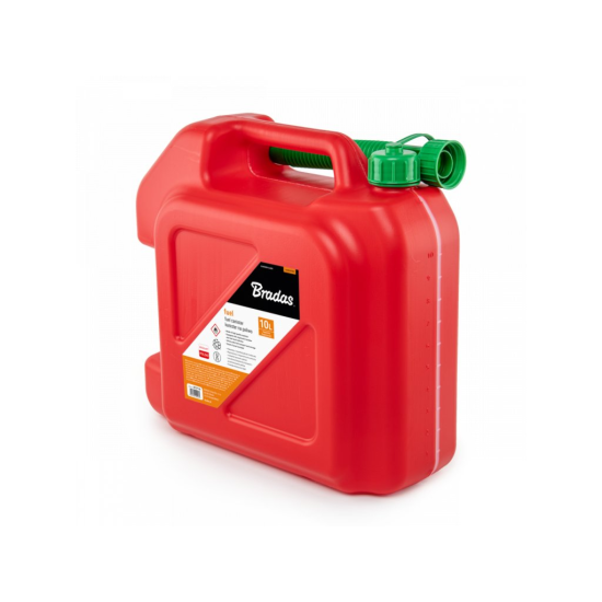 Plastový kanystr na palivo, 10 l, s nálevkou - BRADAS Plastový kanystr na palivo, 10 l, s nálevkou - BRADAS