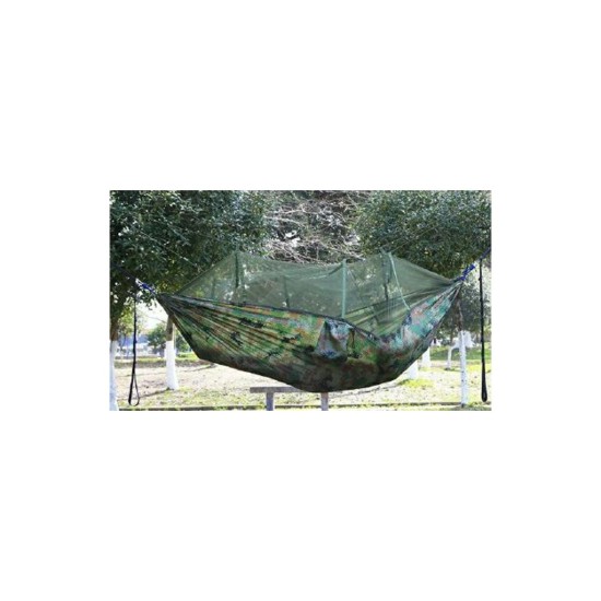 Houpací síť - hamaka s moskytiérou, 210×120 cm, 200 kg, černá Houpací síť - hamaka s moskytiérou, 210×120 cm, 200 kg, černá