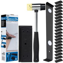 Sada pro pokládku plovoucí podlahy – kladivo, lžíce a klínky, 23 ks - GEKO