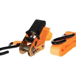 Pás upínací ráčnový, s háky, 25 mm × 4,5 m, 700 kg, sada 4 ks - GEKO