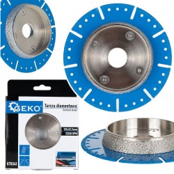 Diamantový kotouč pro řezání a srážení hran PVC trubek, 125 mm - GEKO