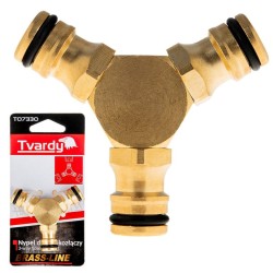 Mosazná třícestná spojka Brass Line - TVARDY