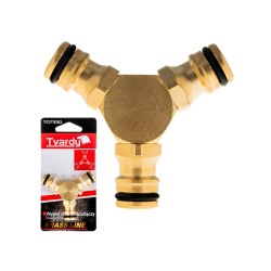 Mosazná třícestná spojka Brass Line - TVARDY Mosazná třícestná spojka Brass Line - TVARDY