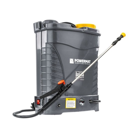 Aku zádový postřikovač 16 l, 12 V, 12 Ah - POWERMAT
