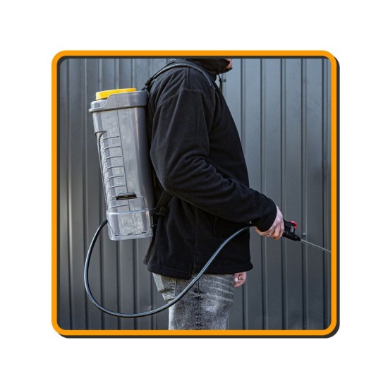 Aku zádový postřikovač 16 l, 12 V, 12 Ah - POWERMAT