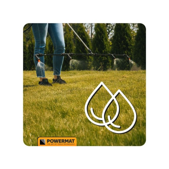 Aku zádový postřikovač 16 l, 12 V, 12 Ah - POWERMAT