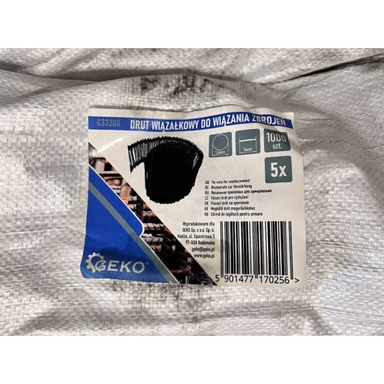 VÝHODNÝ SET 5000 ks - Armovací vázací očkový drát 140×1.6 mm