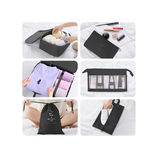 Cestovní organizér, sada 8 ks, modrý