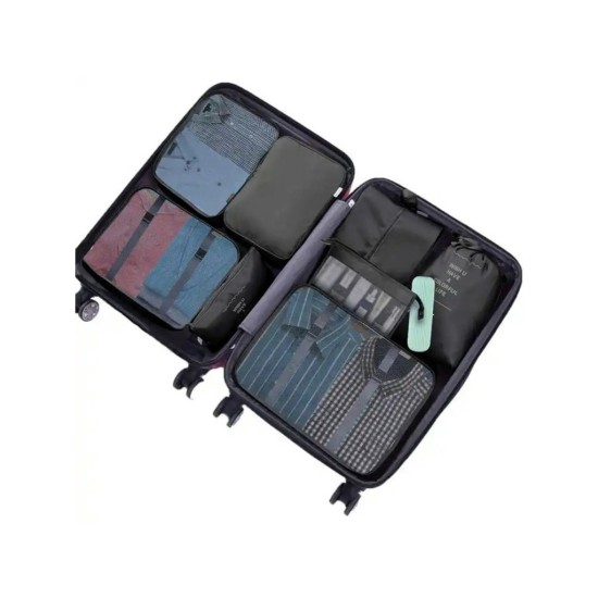 Cestovní organizér, sada 8 ks, modrý