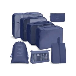 Cestovní organizér, sada 8 ks, modrý