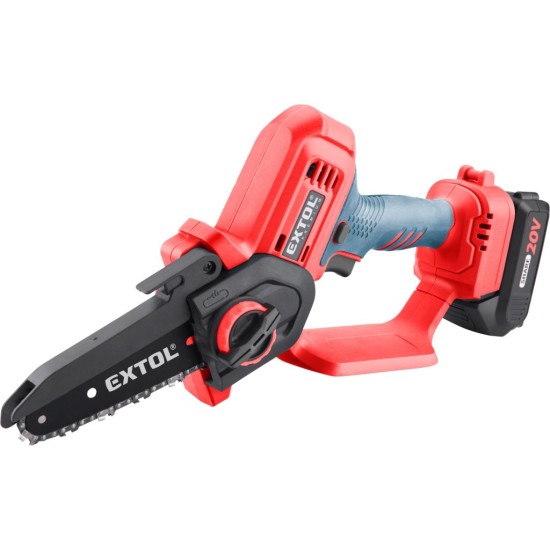 Pila řetězová aku jednoruční SHARE20V, 12 cm, 20 V Li-ion, 2 Ah - EXTOL PREMIUM