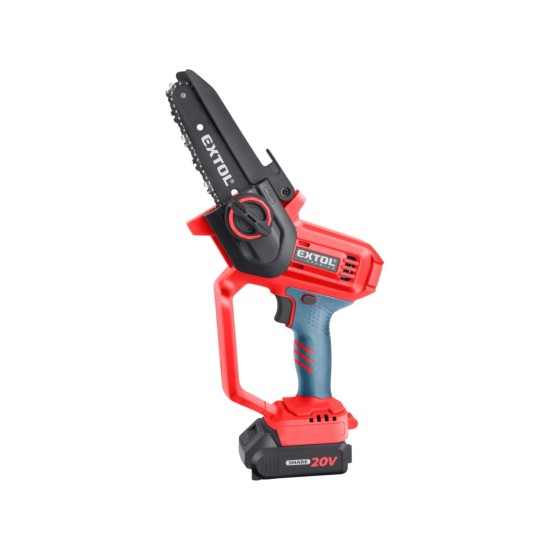 Pila řetězová aku jednoruční SHARE20V, 12 cm, 20 V Li-ion, 2 Ah - EXTOL PREMIUM