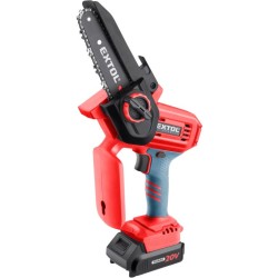 Pila řetězová aku jednoruční SHARE20V, 12 cm, 20 V Li-ion, 2 Ah - EXTOL PREMIUM