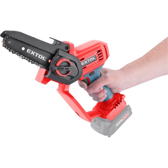 Pila řetězová aku jednoruční SHARE20V, 12 cm, bez baterie a nabíječky - EXTOL PREMIUM