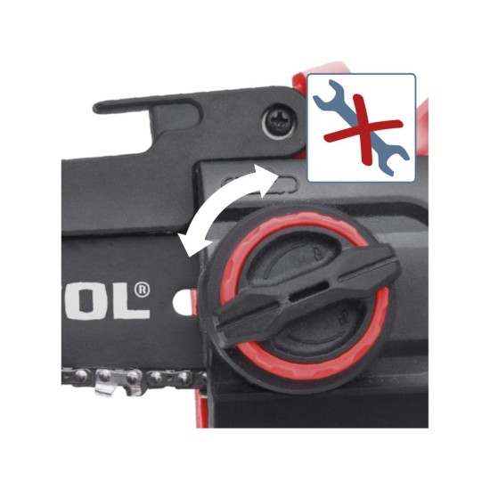 Pila řetězová aku jednoruční SHARE20V, 12 cm, bez baterie a nabíječky - EXTOL PREMIUM