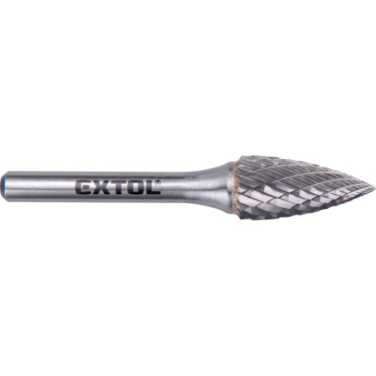 Fréza karbidová, ostrý oblouk, ø 12x25 mm, stopka 6 mm - EXTOL INDUSTRIAL Fréza karbidová, ostrý oblouk, ø 12x25 mm, stopka 6 mm - EXTOL INDUSTRIAL