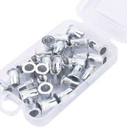 Nýtovací matice ocelové, sada 30 ks, M6x14 mm - FORTUM