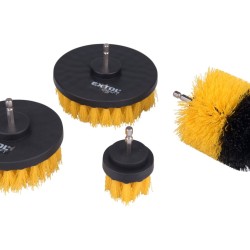 Sada čistících kartáčů na vrtačku 4 ks, stopka 1/4" x 25 mm - EXTOL CRAFT