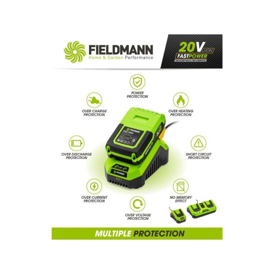 Aku sekačka 2x20 V, 2 Ah, Li-Ion, 33 cm - FIELDMANN Aku sekačka 2x20 V, 2 Ah, Li-Ion, 33 cm - FIELDMANN