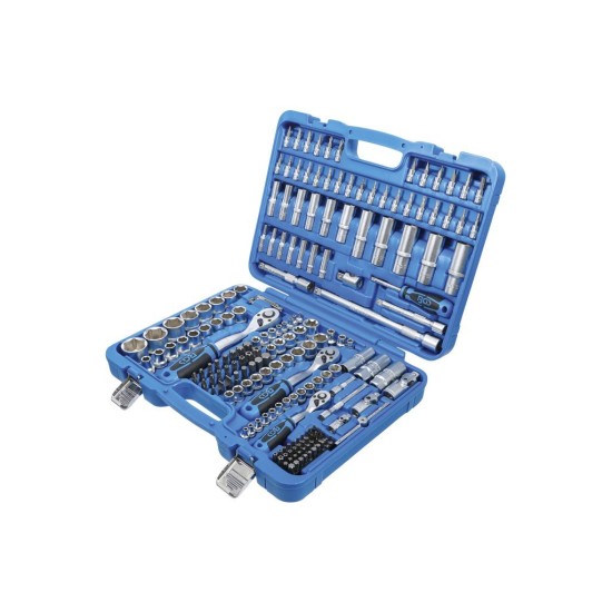 Gola sada 1/4”, 3/8”, 1/2”, šestihranné hlavice, 192 ks - BGS