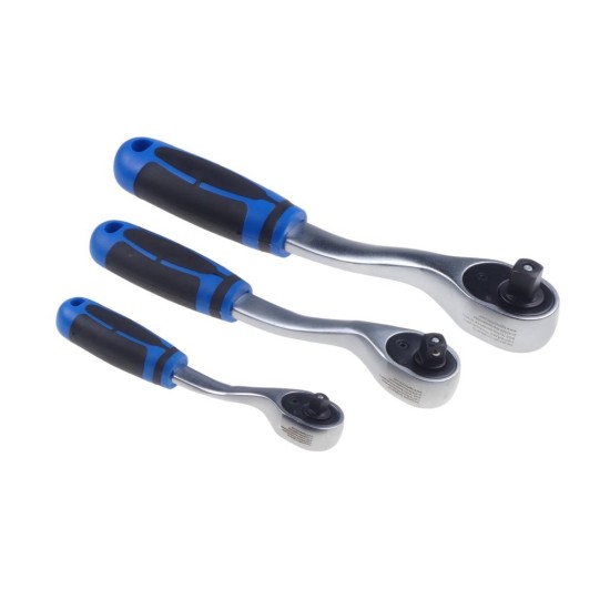 Gola sada 1/4”, 3/8”, 1/2”, šestihranné hlavice, 192 ks - BGS