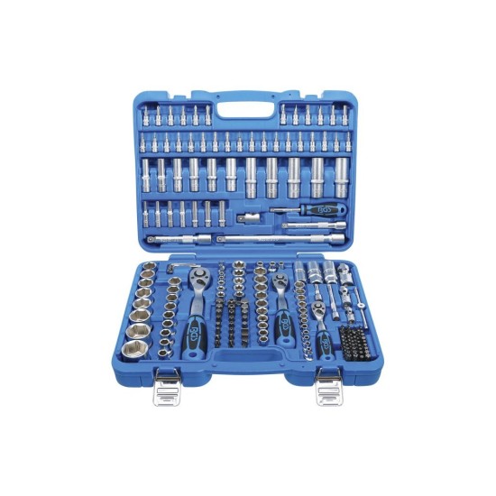 Gola sada 1/4”, 3/8”, 1/2”, šestihranné hlavice, 192 ks - BGS