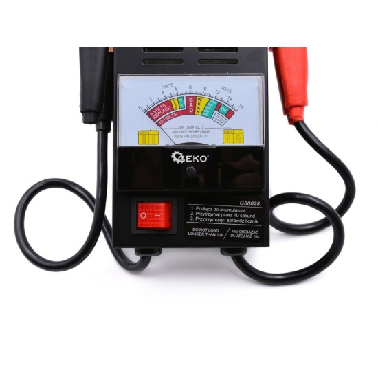 Zátěžový analogový tester akumulátorů, 6/12 V - GEKO