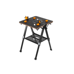 Skládací pracovní stůl 70x65x92 cm, s upínáním, MDF deska - KRAFT&DELE