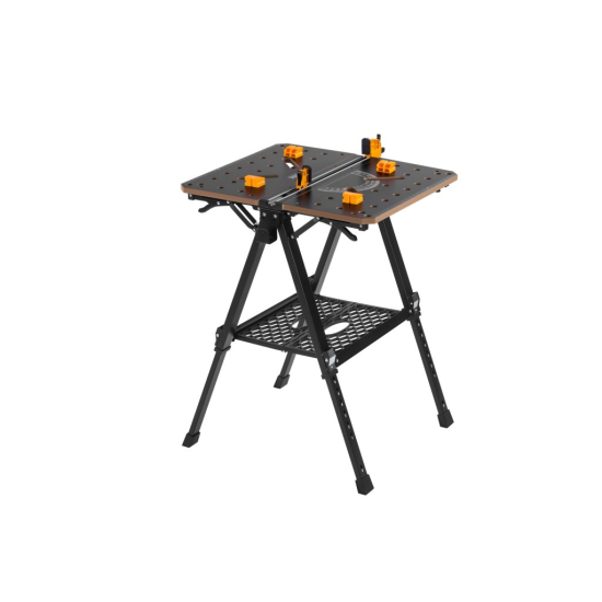 Skládací pracovní stůl 70x65x92 cm, s upínáním, MDF deska - KRAFT&DELE