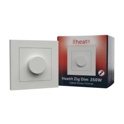 Smart otočný stmívač Zig Dim 250 W Zigbee - HEATIT Smart otočný stmívač Zig Dim 250 W Zigbee - HEATIT