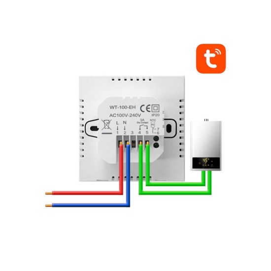 Smart termostat pro vytápění kotlů ZWT100 3A Zigbee Tuya - AVATTO Smart termostat pro vytápění kotlů ZWT100 3A Zigbee Tuya - AVATTO