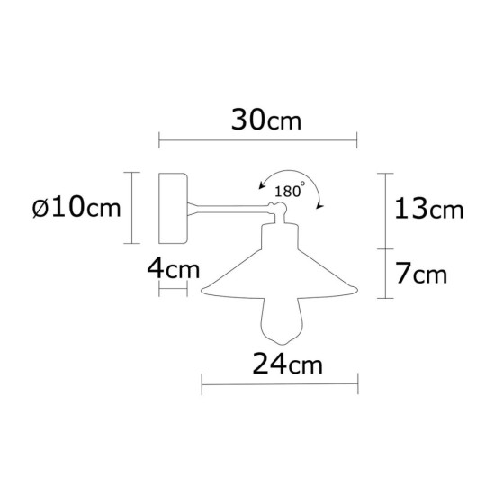 Nástěnné svítidlo, lampa, 230V, E27 OPVIQ WALL LAMP MANAVGAT Nástěnné svítidlo, lampa, 230V, E27 OPVIQ WALL LAMP MANAVGAT