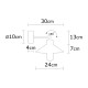 Nástěnné svítidlo, lampa, 230V, E27 OPVIQ WALL LAMP MANAVGAT Nástěnné svítidlo, lampa, 230V, E27 OPVIQ WALL LAMP MANAVGAT