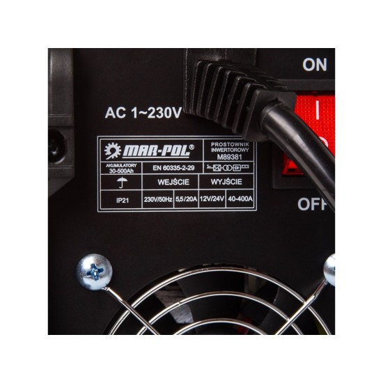 Invertorová nabíječka baterií s funkcí start 400 A, 12/24 V - MAR-POL Invertorová nabíječka baterií s funkcí start 400 A, 12/24 V - MAR-POL