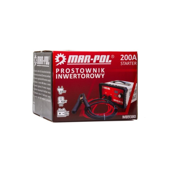 Invertorová nabíječka baterií s funkcí start 200 A, 12/24 V - MAR-POL Invertorová nabíječka baterií s funkcí start 200 A, 12/24 V - MAR-POL