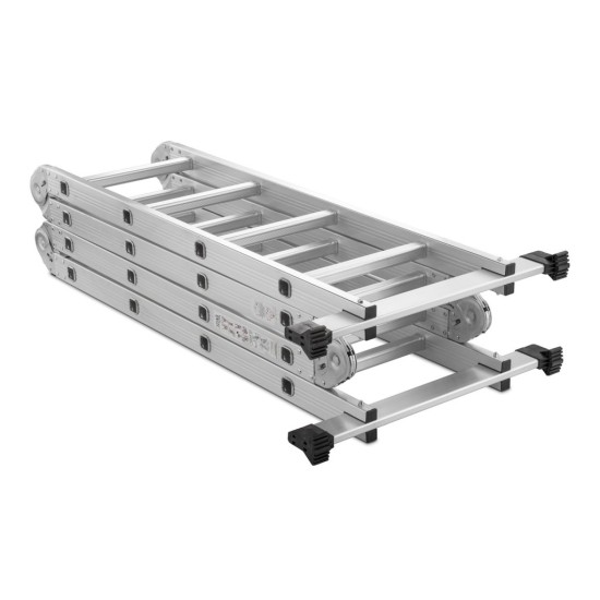 Multifunkční kloubový žebřík 4×4 příčky + podlážka - GEKO