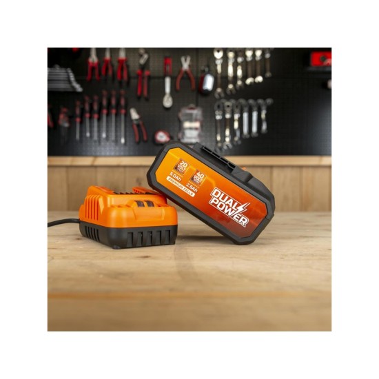 Nabíječka 20 V / 40 V + Baterie 40 V Li-Ion 2,5 Ah - POWERPLUS