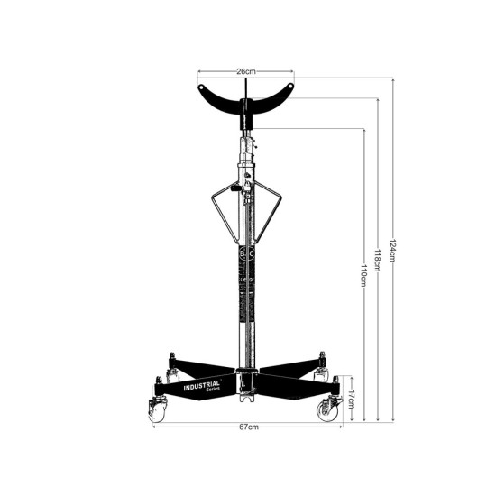 Hydraulický pracovní zvedák převodovky 600 kg - BJC Hydraulický pracovní zvedák převodovky 600 kg - BJC