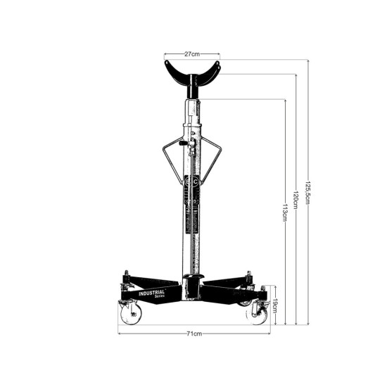 Zvedák převodovky 1000 kg, hydraulický - BJC Zvedák převodovky 1000 kg, hydraulický - BJC