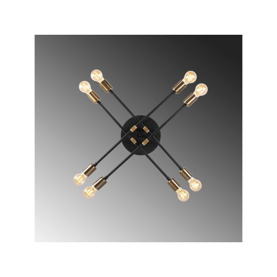 Stropní světlo, lustr 1322 Black 230V, E27 - OPVIQ CHANDELIER EXHAUST