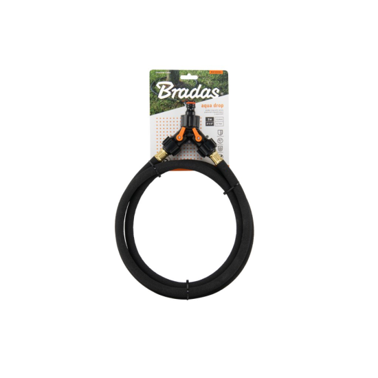 Zavlažovací kapací hadice AQUA-DROP, 2 m 1/2", s ventily, kruhová - BRADAS Zavlažovací kapací hadice AQUA-DROP, 2 m 1/2", s ventily, kruhová - BRADAS