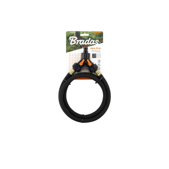 Zavlažovací kapací hadice AQUA-DROP, 1,5 m 1/2", s ventily, kruhová - BRADAS